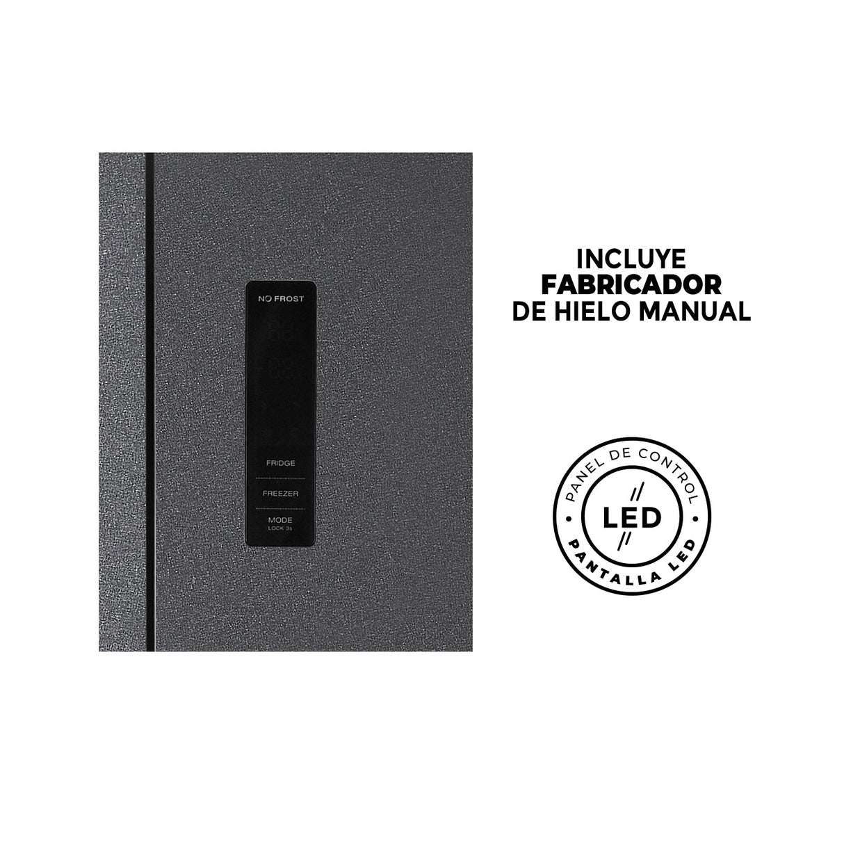 Nevecón Gris Oscuro 79x180cm De 362 Litros No Frost - NEVERAS | Bylmo