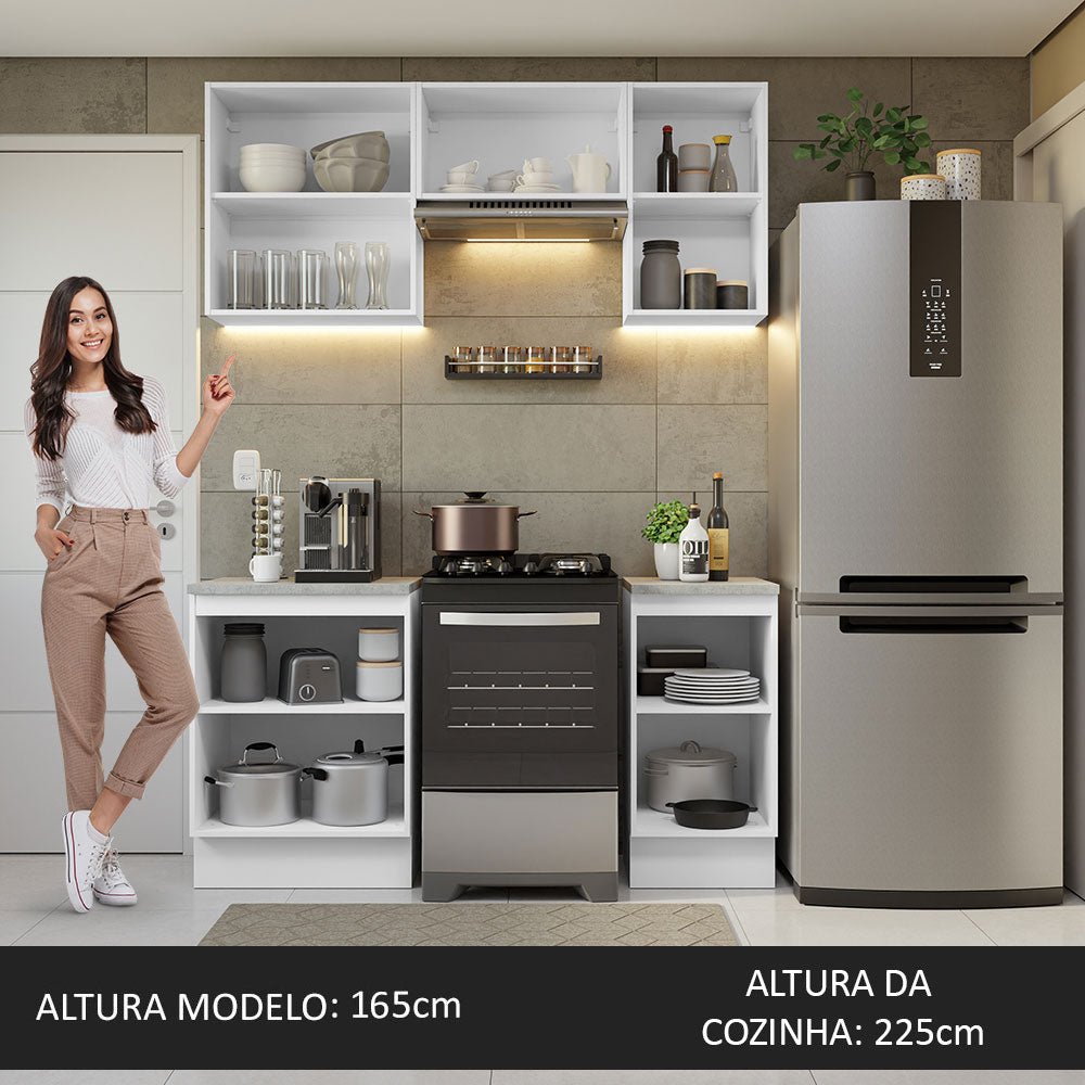 Cocina Integral Glamy Marron 160x225cm sin Mesón y sin Estufa - COCINAS | Bylmo