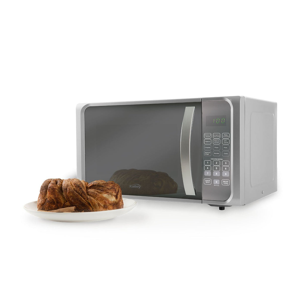 Horno Microondas Gris 48.5x29.3cm Para 25 Litros con Siete Funciones - HORNOS MICROONDAS | Bylmo