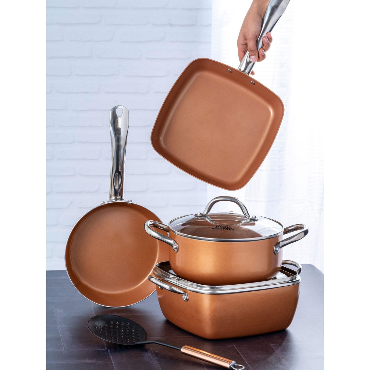 Sarten Cobre 24.5x6cm De 1.2 Litros Apta para Inducción con Mango de Acero Inoxidable - OLLAS Y SARTENES | Bylmo