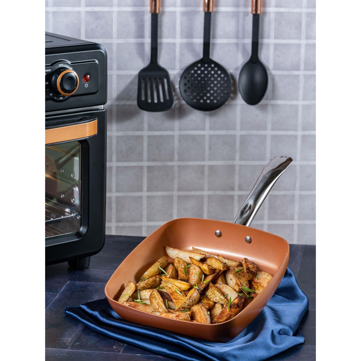 Sarten Cobre 24.5x6cm De 1.2 Litros Apta para Inducción con Mango de Acero Inoxidable - OLLAS Y SARTENES | Bylmo