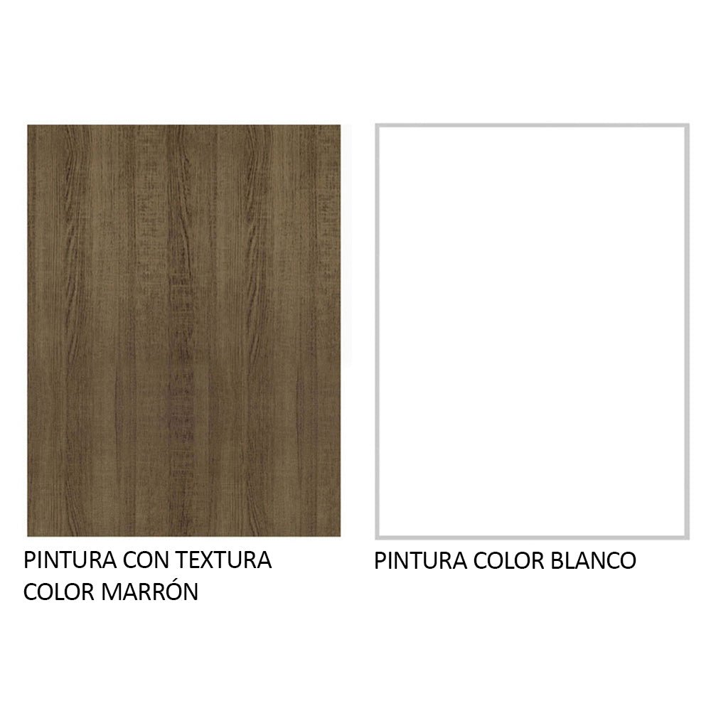 Mueble Inferior de Cocina Glamy Marron y Blanco 80x84cm con Mesón de Madera y sin Estufa con 2 Entrepaños - MUEBLES INFERIORES DE COCINA | Bylmo