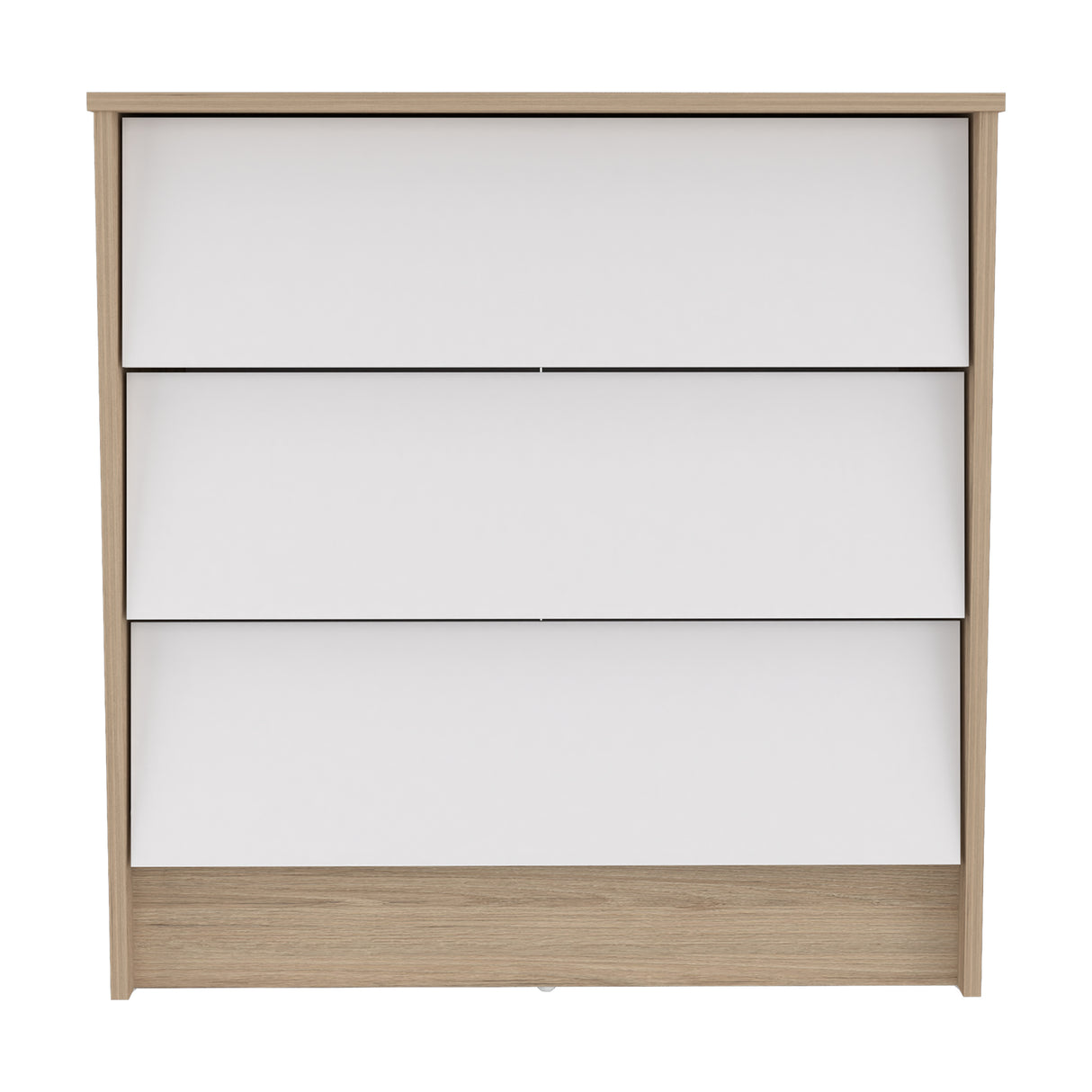 Cómoda Arena y Blanco 76x79cm con Tres Cajones - CAJONERAS Y COMODAS | Bylmo