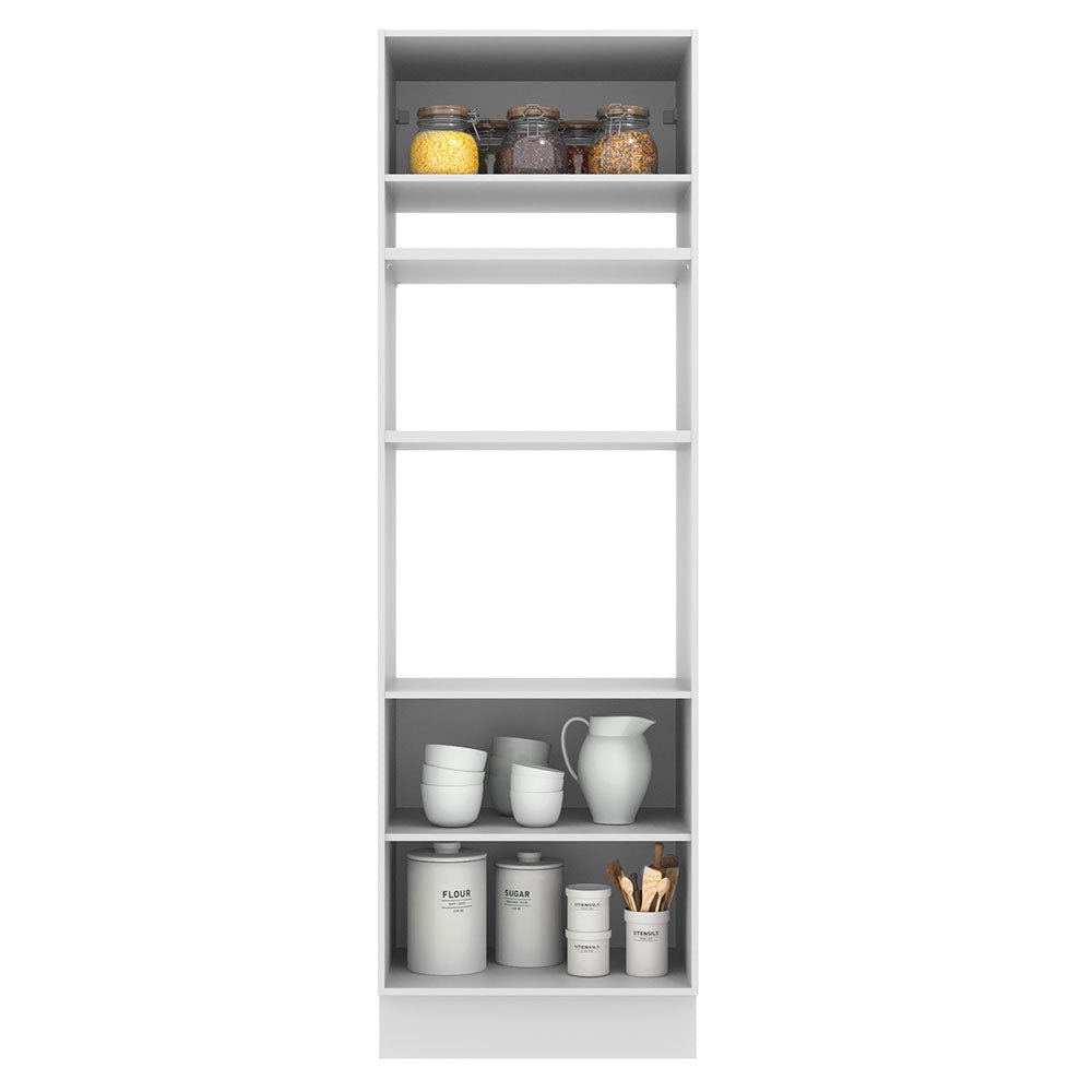 Mueble Microondas Agata Blanco 70x225cm sin Cajones y con Patas - ALACENAS Y MUEBLES MICROONDAS | Bylmo
