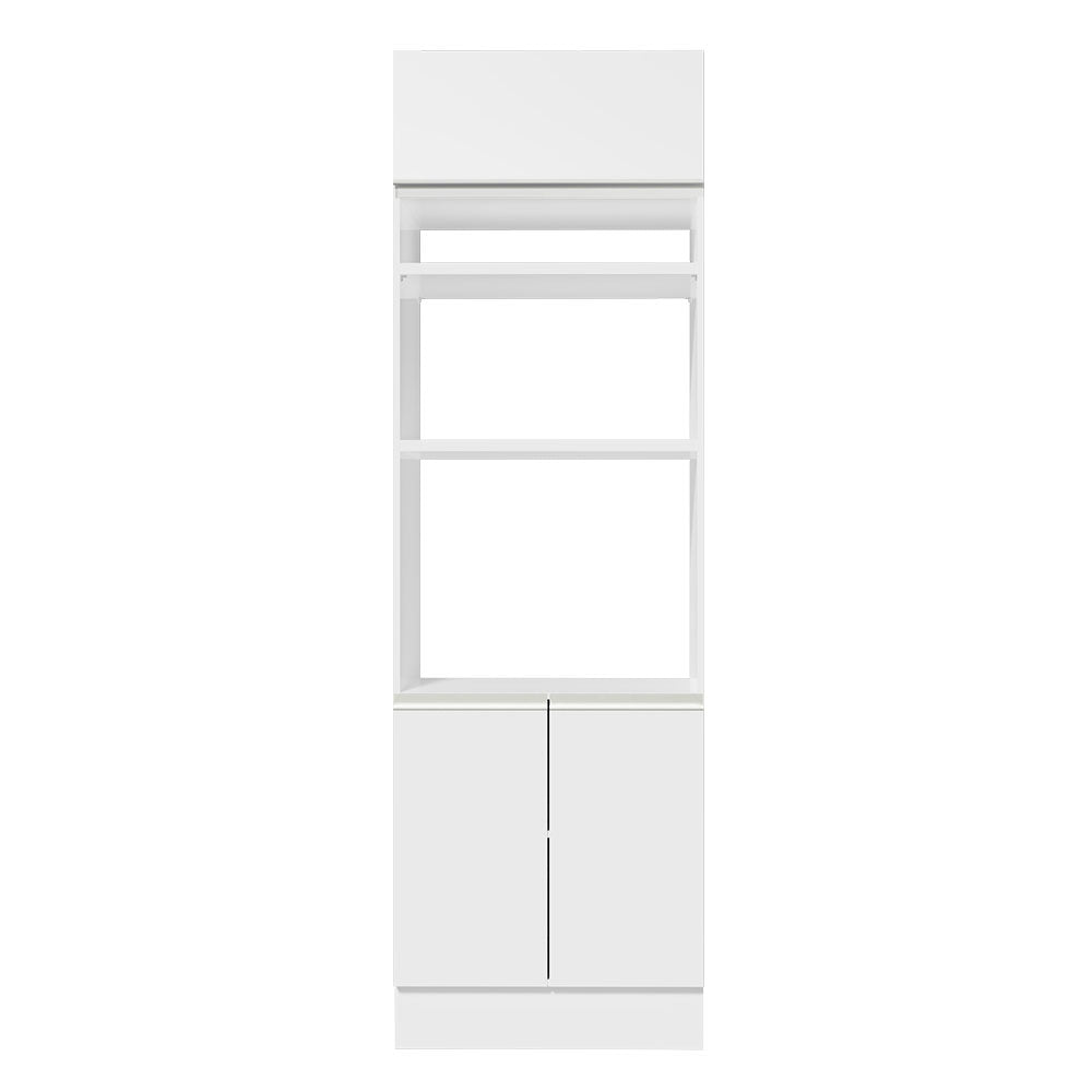Mueble Microondas Glamy Blanco 70x225cm sin Cajones y con Patas - ALACENAS Y MUEBLES MICROONDAS | Bylmo