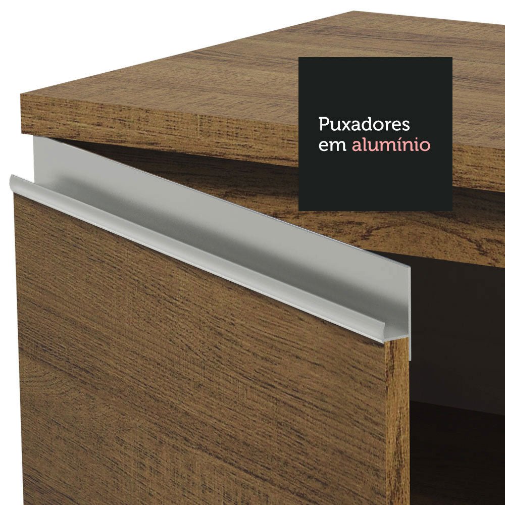Mueble Microondas Glamy Marron 70x225cm sin Cajones y con Patas - ALACENAS Y MUEBLES MICROONDAS | Bylmo