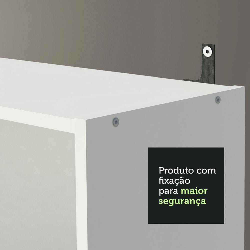 Combo Escritorio y Biblioteca Alaska Blanco 207x102cm con Tres Cajones y con Archivador - ESCRITORIOS | Bylmo