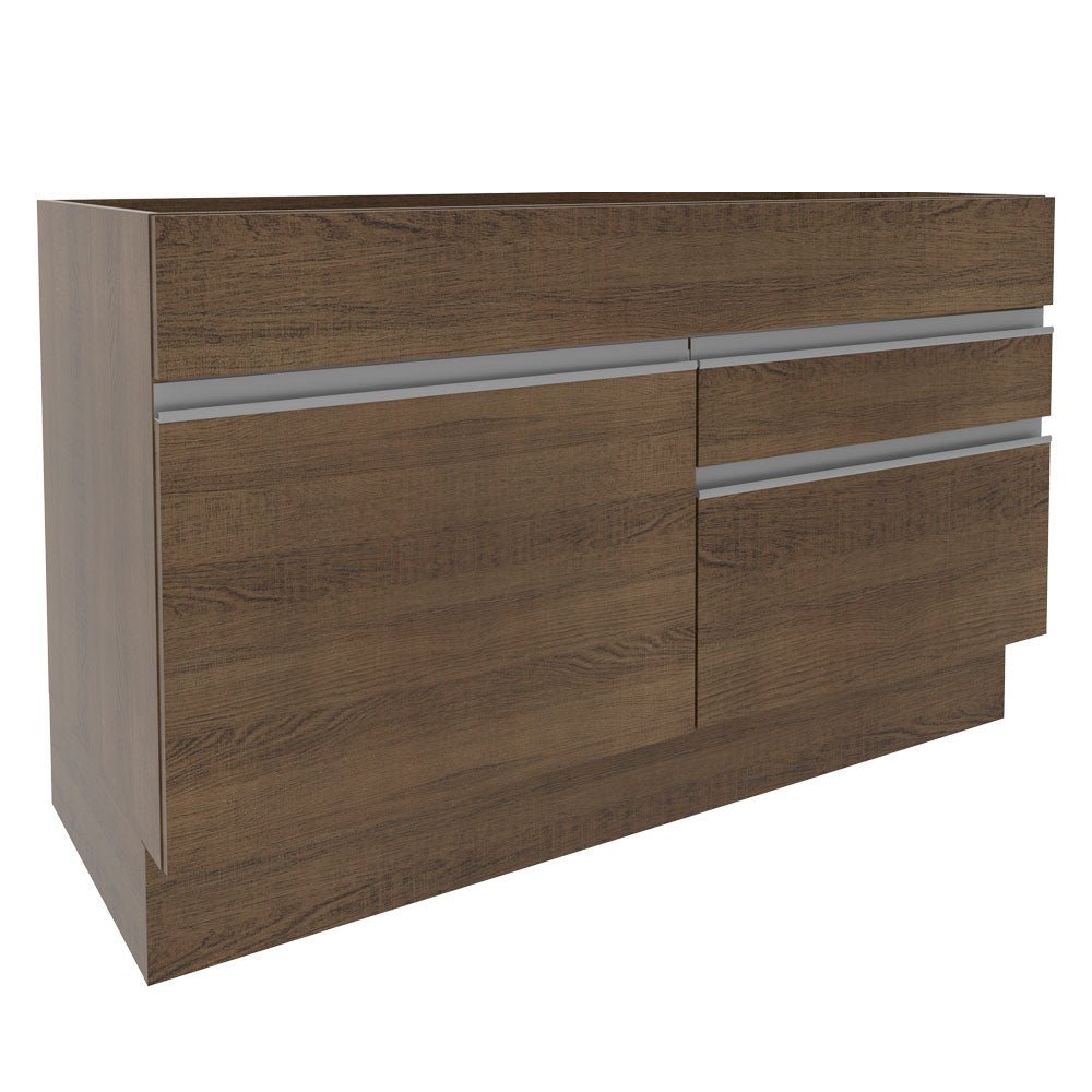 Mueble Inferior de Cocina Glamy Marron 120x81cm sin Mesón sin Estufa y con Dos Cajones - MUEBLES INFERIORES DE COCINA | Bylmo
