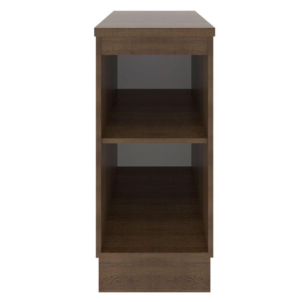 Mueble Inferior de Cocina Glamy Marron 35x84cm con Mesón de Madera sin Estufa y sin Cajones - MUEBLES INFERIORES DE COCINA | Bylmo