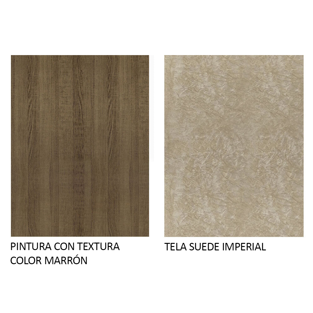 Kit x 2 Sillas Comedor Marron y Beige 45x94cm con Espaldar y de Asiento Cuadrado - SILLAS Y BUTACOS | Bylmo