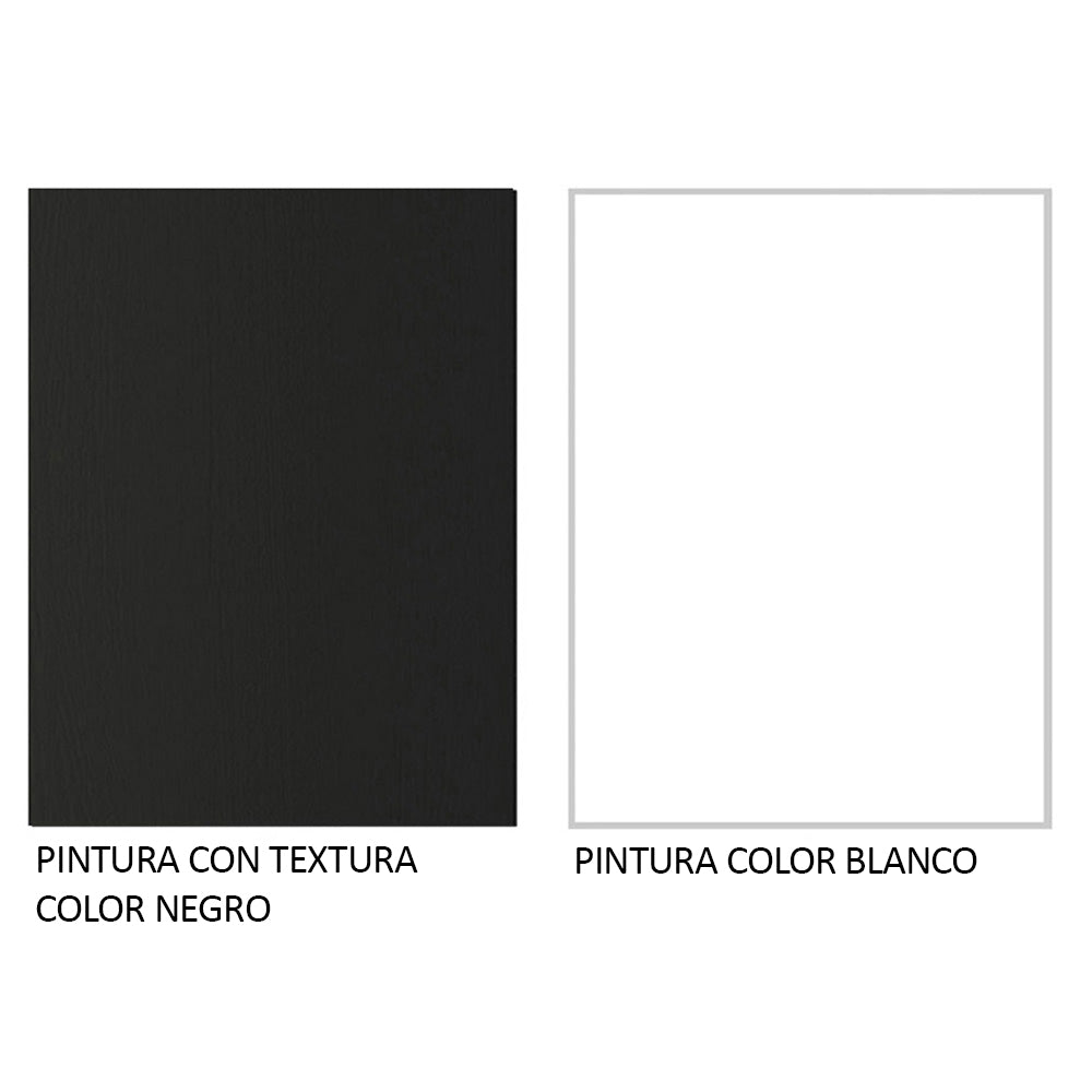 Combo Mueble de TV y Biblioteca Negro y Blanco 61x140cm para TV Hasta 55 Pulgadas con Seis Compartimientos y Ranura para Cables - MUEBLES DE TV | Bylmo