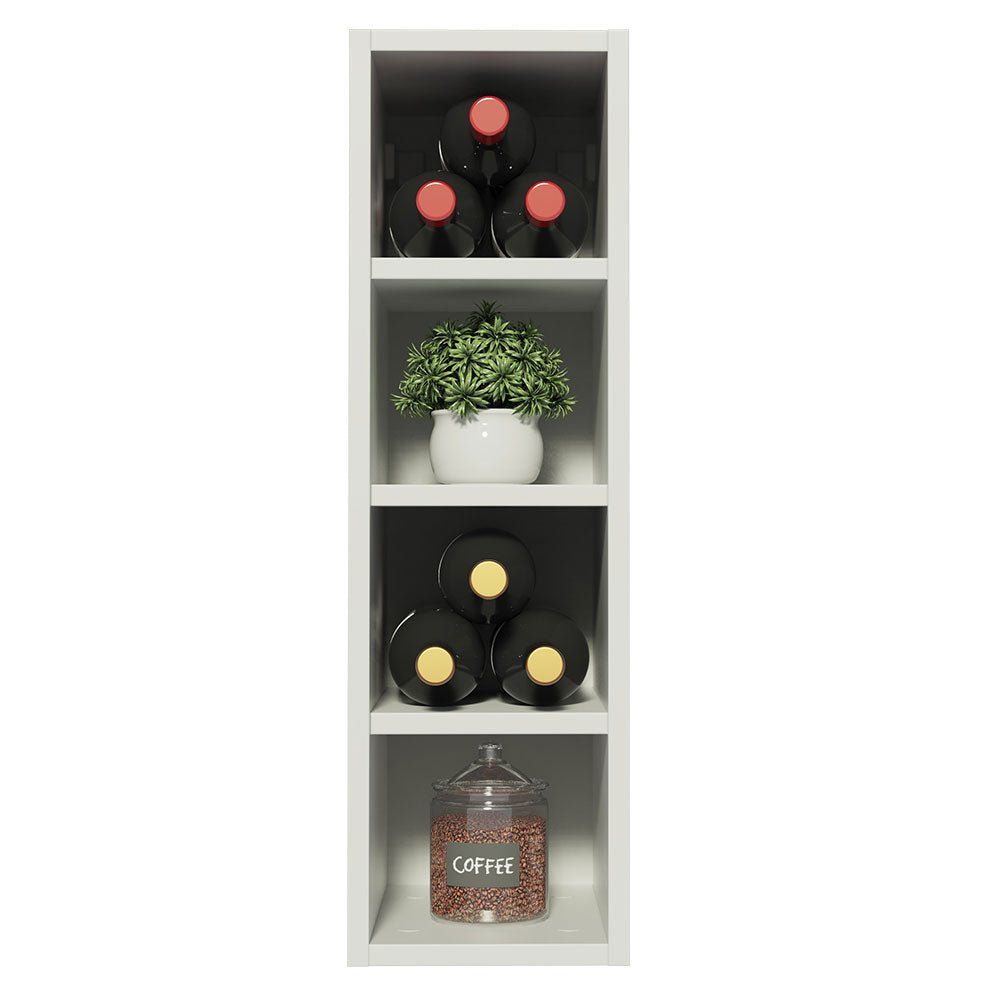 Gabinete de Cocina Acordes Blanco 20x66cm Flotante sin Puertas - ALACENAS Y MUEBLES MICROONDAS | Bylmo