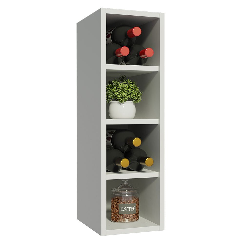 Gabinete de Cocina Glamy Blanco 20x66cm Flotante sin Puertas - ALACENAS Y MUEBLES MICROONDAS | Bylmo