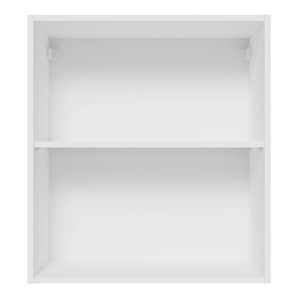 Gabinete de Cocina Glamy Blanco y Marron 60x66cm Flotante con Una Puerta - ALACENAS Y MUEBLES MICROONDAS | Bylmo