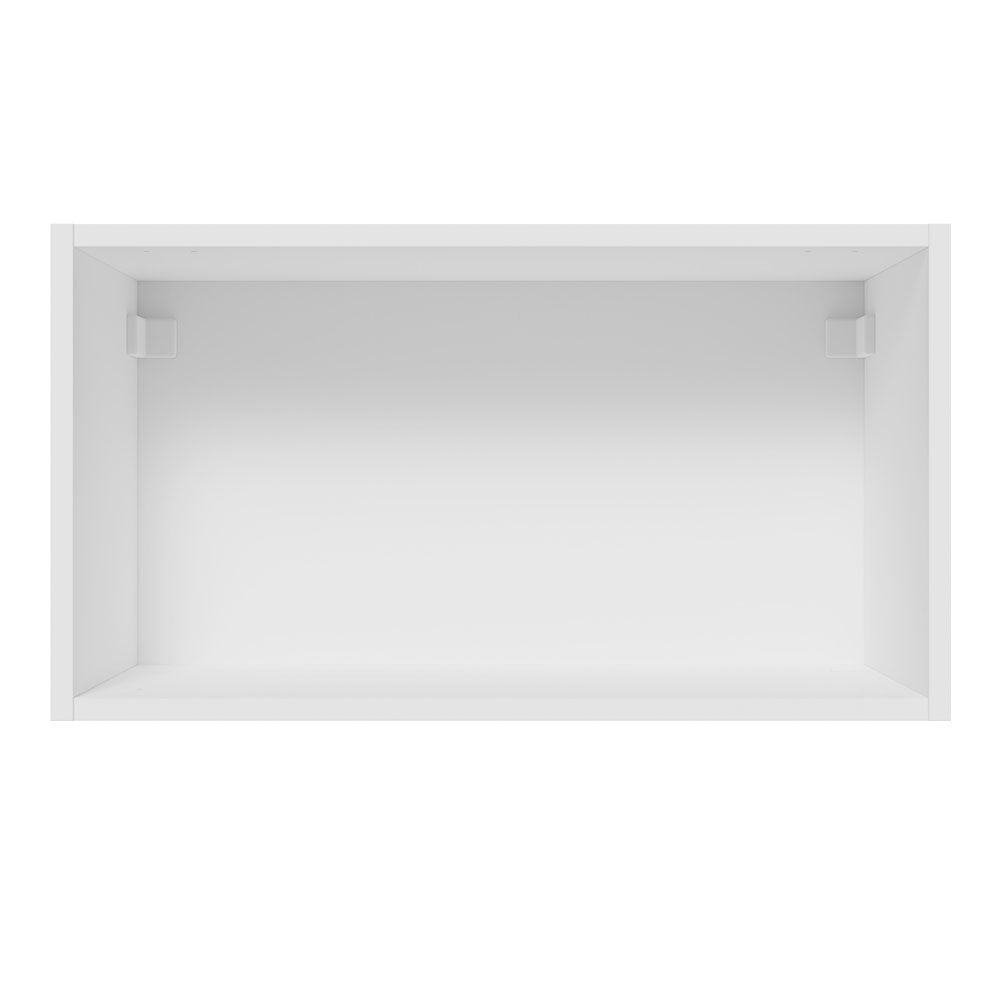 Gabinete de Cocina Glamy Blanco y Marron 60x33cm Flotante con Una Puerta - ALACENAS Y MUEBLES MICROONDAS | Bylmo