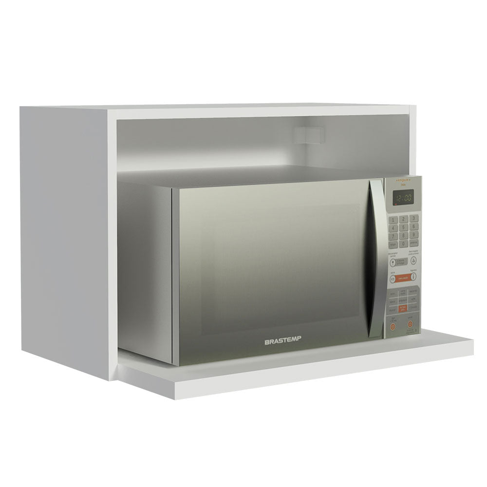 Gabinete de Cocina Glamy Blanco 60x40cm Flotante sin Puertas - ALACENAS Y MUEBLES MICROONDAS | Bylmo