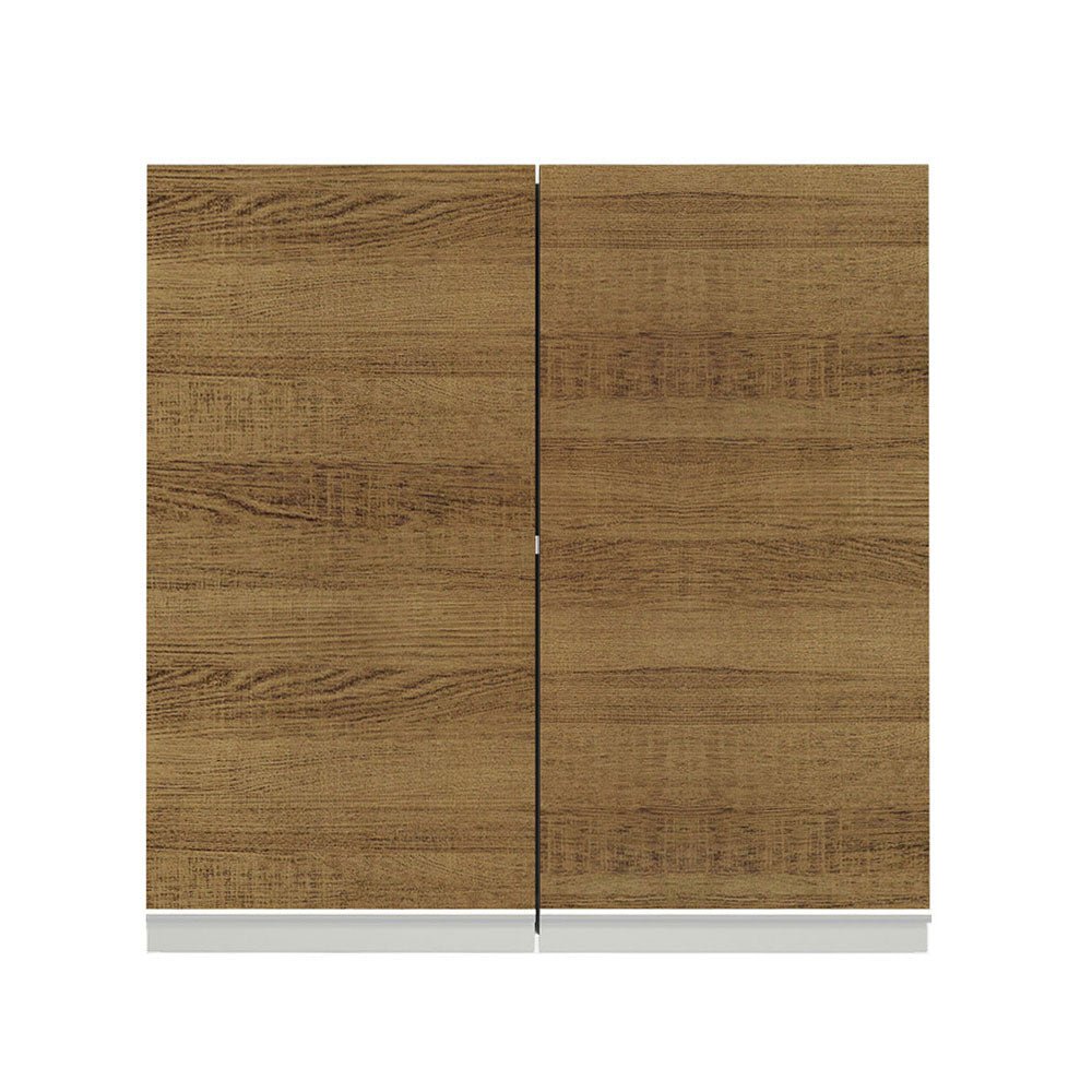 Gabinete de Cocina Glamy Blanco y Marron 70x66cm Flotante con Dos Puertas - ALACENAS Y MUEBLES MICROONDAS | Bylmo