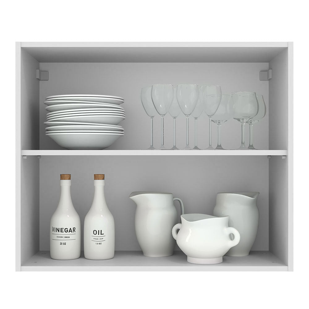 Gabinete de Cocina Agata Blanco 80x66cm Flotante con Dos Puertas - ALACENAS Y MUEBLES MICROONDAS | Bylmo