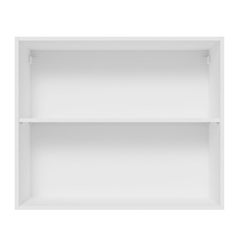 Gabinete de Cocina Glamy Blanco y Marron 80x66cm Flotante con Dos Puertas - ALACENAS Y MUEBLES MICROONDAS | Bylmo