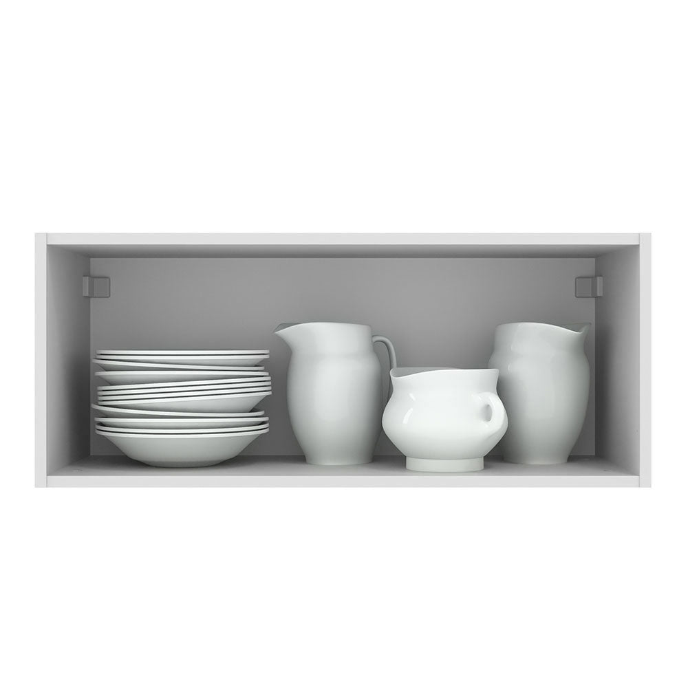 Gabinete de Cocina Agata Blanco 80x33cm Flotante con Dos Puertas - ALACENAS Y MUEBLES MICROONDAS | Bylmo