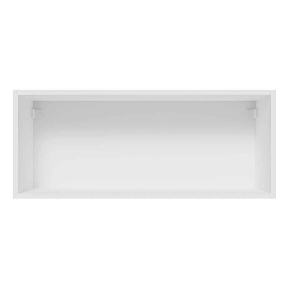 Gabinete de Cocina Glamy Blanco y Marron 80x33cm Flotante con Una Puerta - ALACENAS Y MUEBLES MICROONDAS | Bylmo