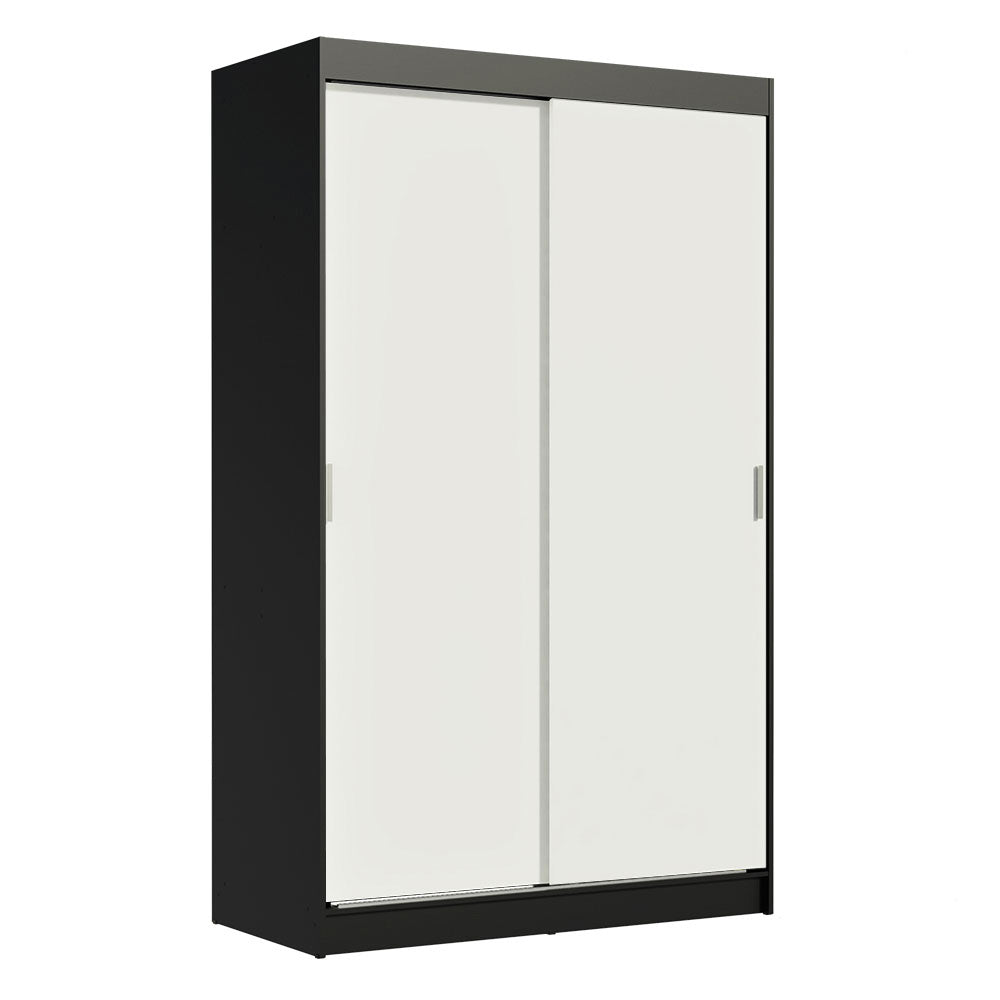 Closet Tokio Negro y Blanco 109x218cm con Dos Cajones y con Cinco Entrepaños - CLOSETS | Bylmo