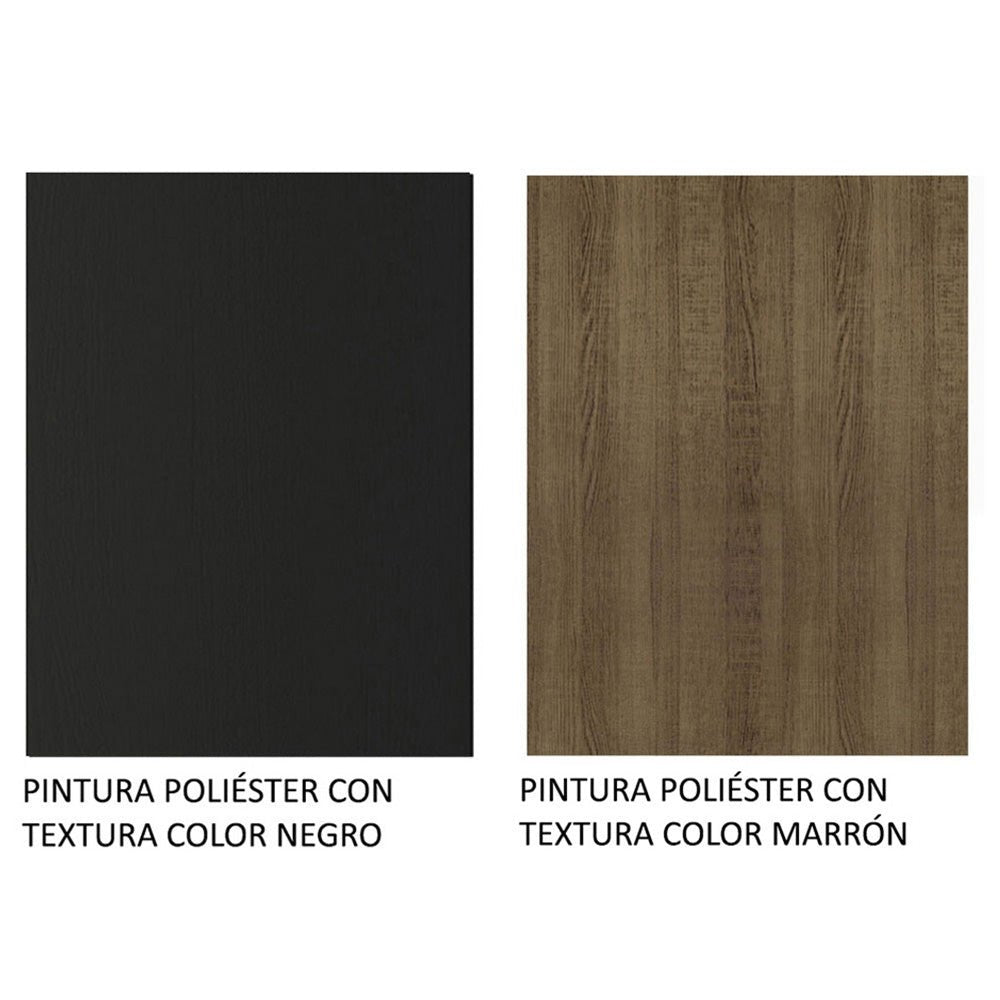 Closet Reno Negro y Marron 180x205cm con Un Espejo con Cuatro Cajones y con Seis Entrepaños - CLOSETS | Bylmo
