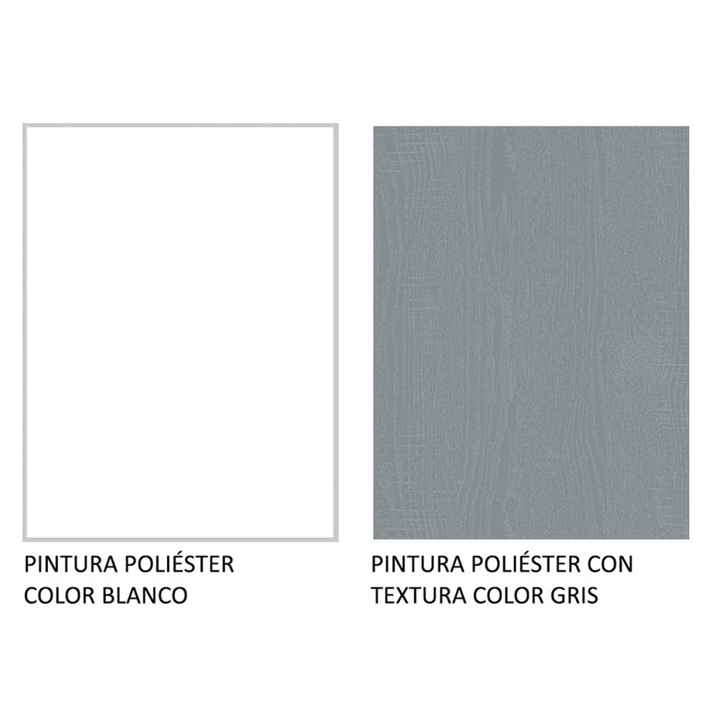 Closet Reno Blanco y Gris 180x205cm con un Espejo con Cuatro Cajones y con Seis Entrepaños - CLOSETS | Bylmo