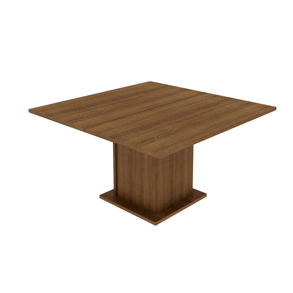 Comedor Marisa Marron y Crema 136x77cm Cuadrado de 8 Puestos con 8 Sillas - COMEDORES | Bylmo