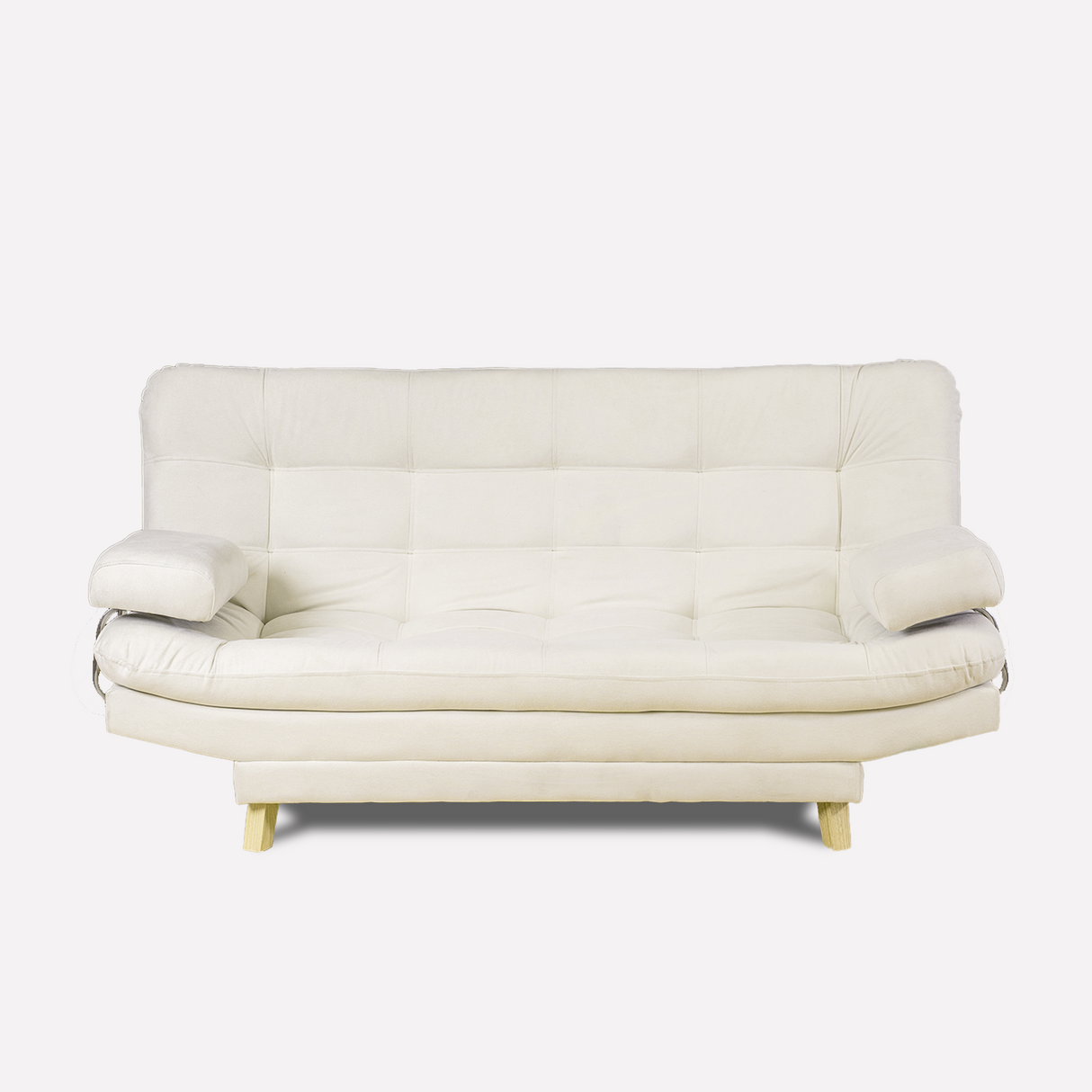 Sofá Cama Valencia Marfil 180x85cm De Tres Puestos Antifluido con Patas - SOFAS Y POLTRONAS | Bylmo