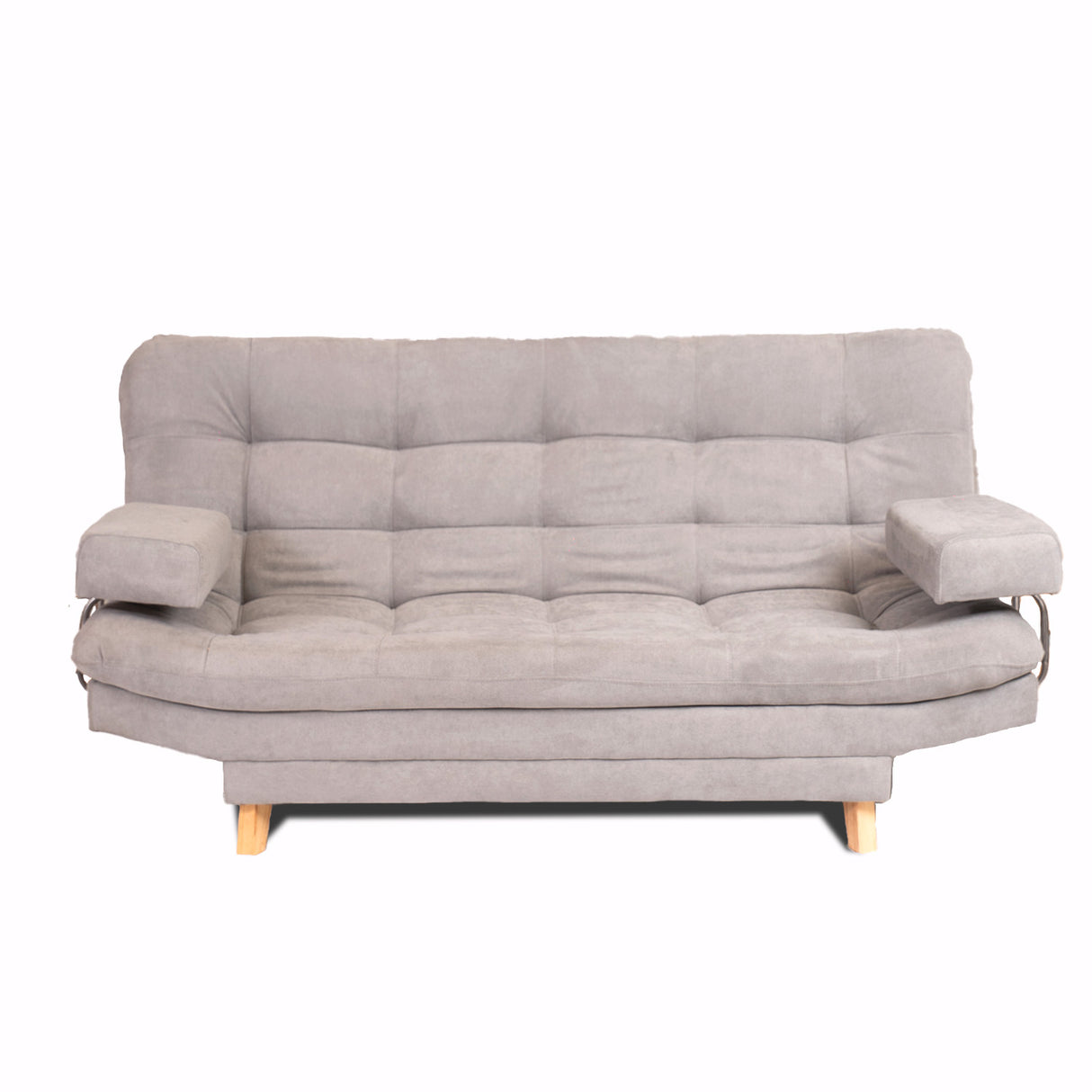 Sofá Cama Valencia Plata 180x85cm De Tres Puestos Antifluido con Patas - SOFAS Y POLTRONAS | Bylmo