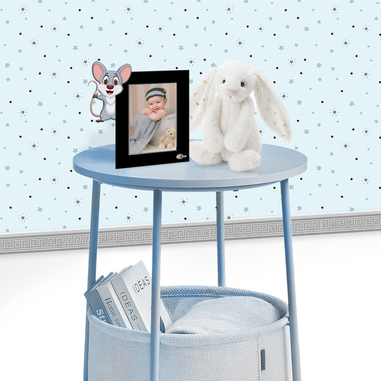 Portarretrato Kids Negro 19.5x22cm sin Marco y con Vidrio Protector - PORTARRETRATOS | Bylmo