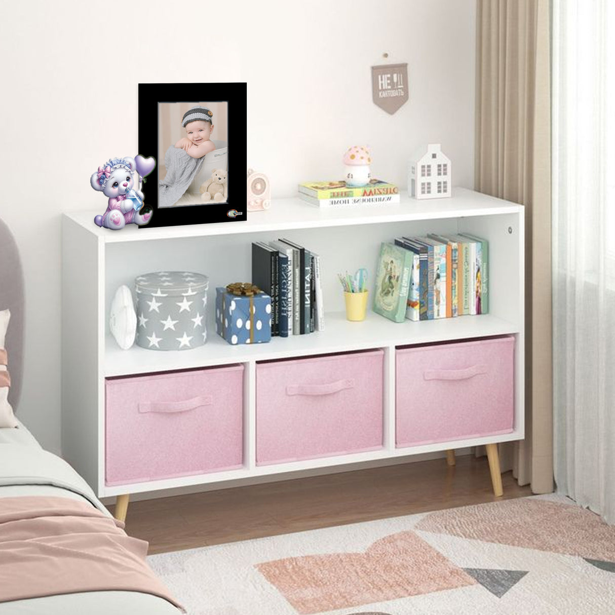 Portarretrato Kids Fantasía Negro 19.5x20cm sin Marco y con Vidrio Protector - PORTARRETRATOS | Bylmo