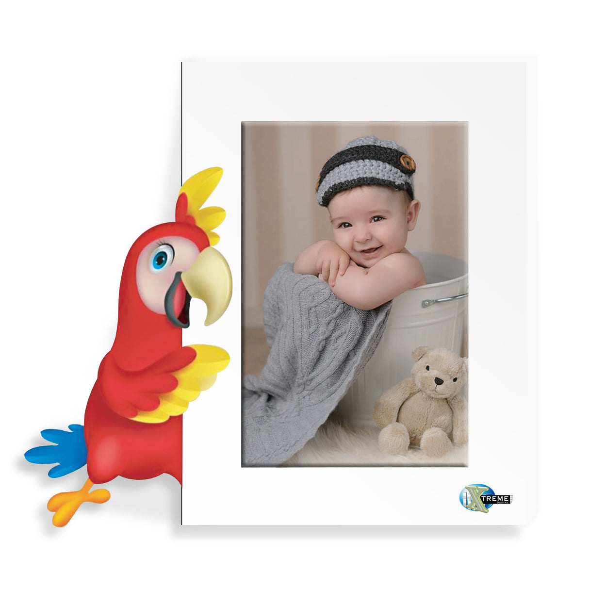 Portarretrato Kids Blanco 21x19.5cm sin Marco y con Vidrio Protector - PORTARRETRATOS | Bylmo