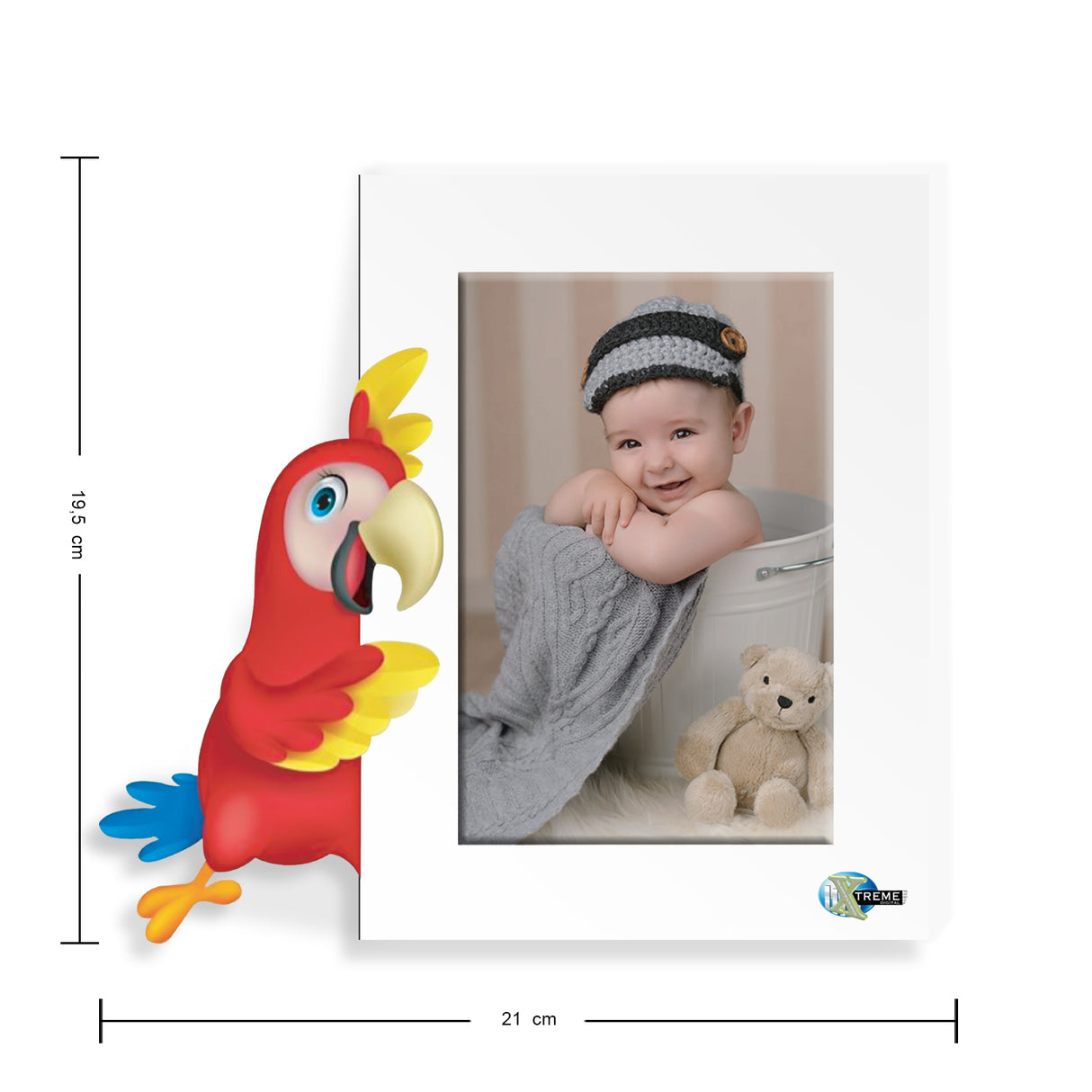 Portarretrato Kids Blanco 21x19.5cm sin Marco y con Vidrio Protector - PORTARRETRATOS | Bylmo