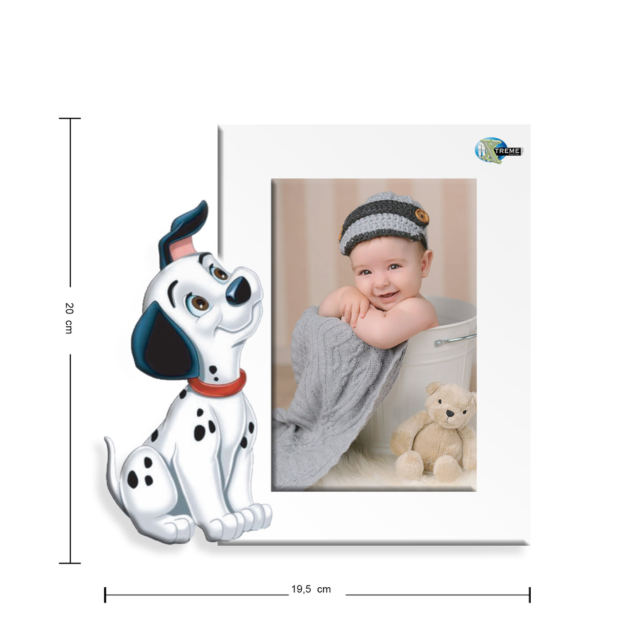 Portarretrato Kids Blanco 19.5x20cm sin Marco y con Vidrio Protector - PORTARRETRATOS | Bylmo