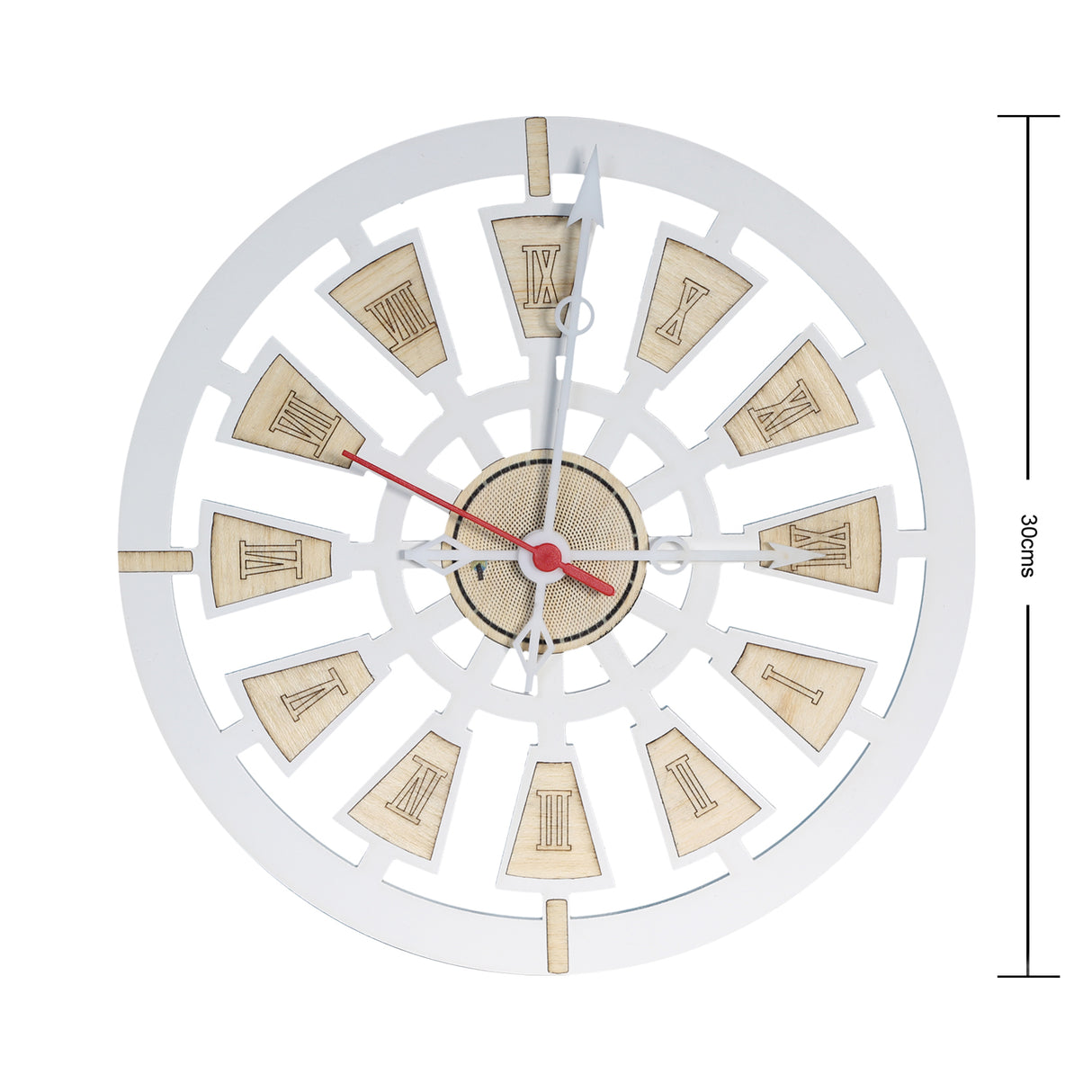 Set X 2 Relojes de Pared Nautic Blanco 31x31cm Circular Analogo de Baterias - RELOJES | Bylmo