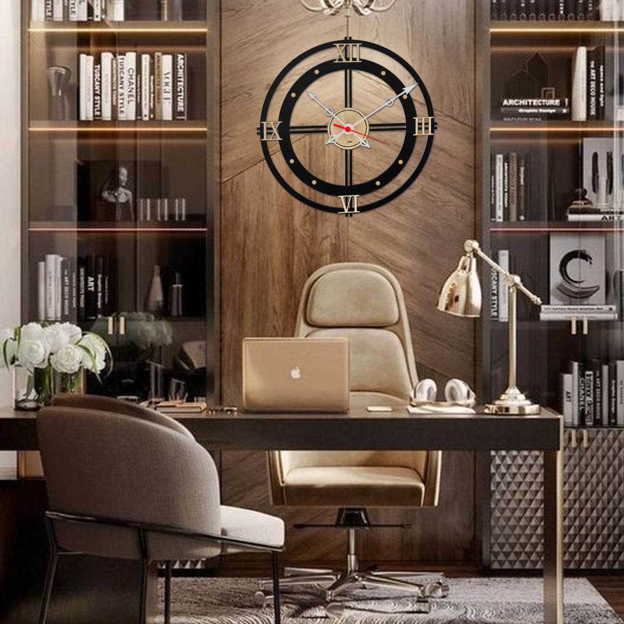 Reloj de Pared Memorial Negro 30x30cm Circular Analogo de Baterias - RELOJES | Bylmo