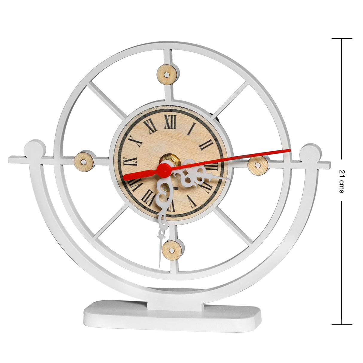 Set X 2 Relojes de Mesa Indigo Blanco 20x20cm Circular Analogo de Baterias - RELOJES | Bylmo