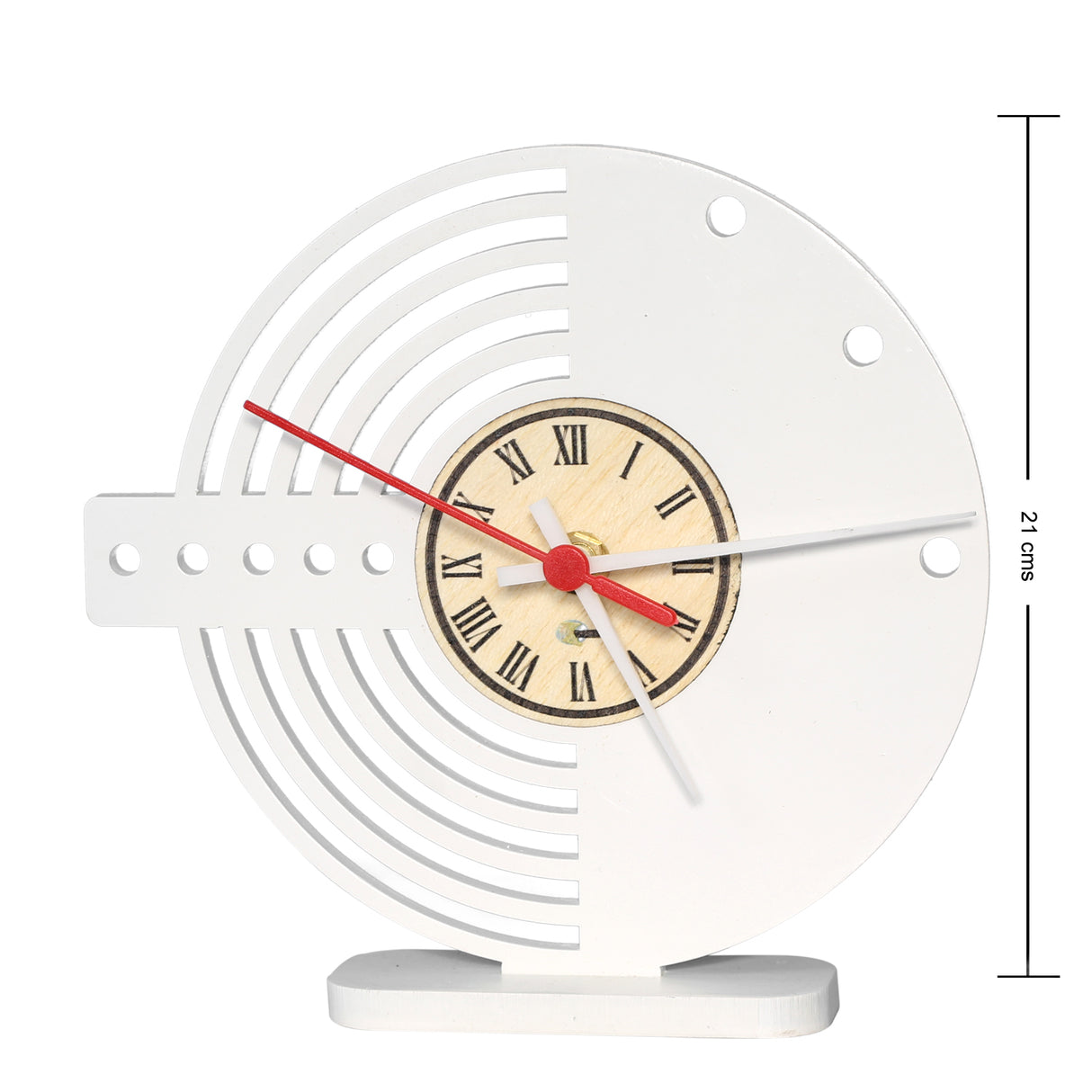 Reloj de Mesa Suprem Blanco 20x20cm Circular Analogo de Baterias - RELOJES | Bylmo