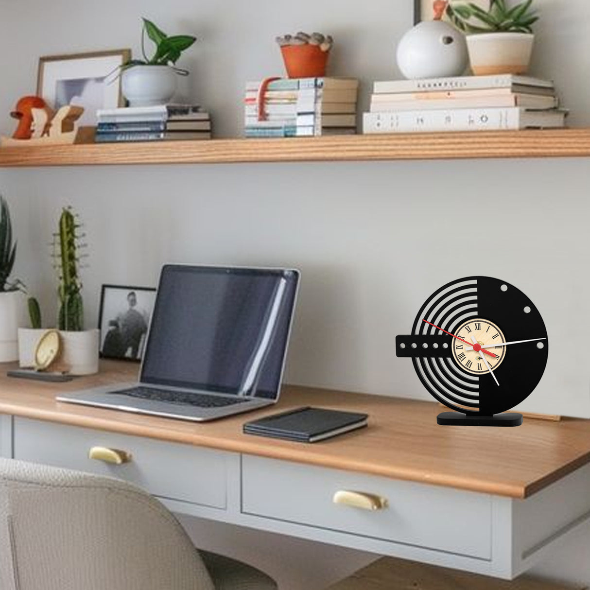 Reloj de Mesa Suprem Negro 20x20cm Circular Analogo de Baterias - RELOJES | Bylmo