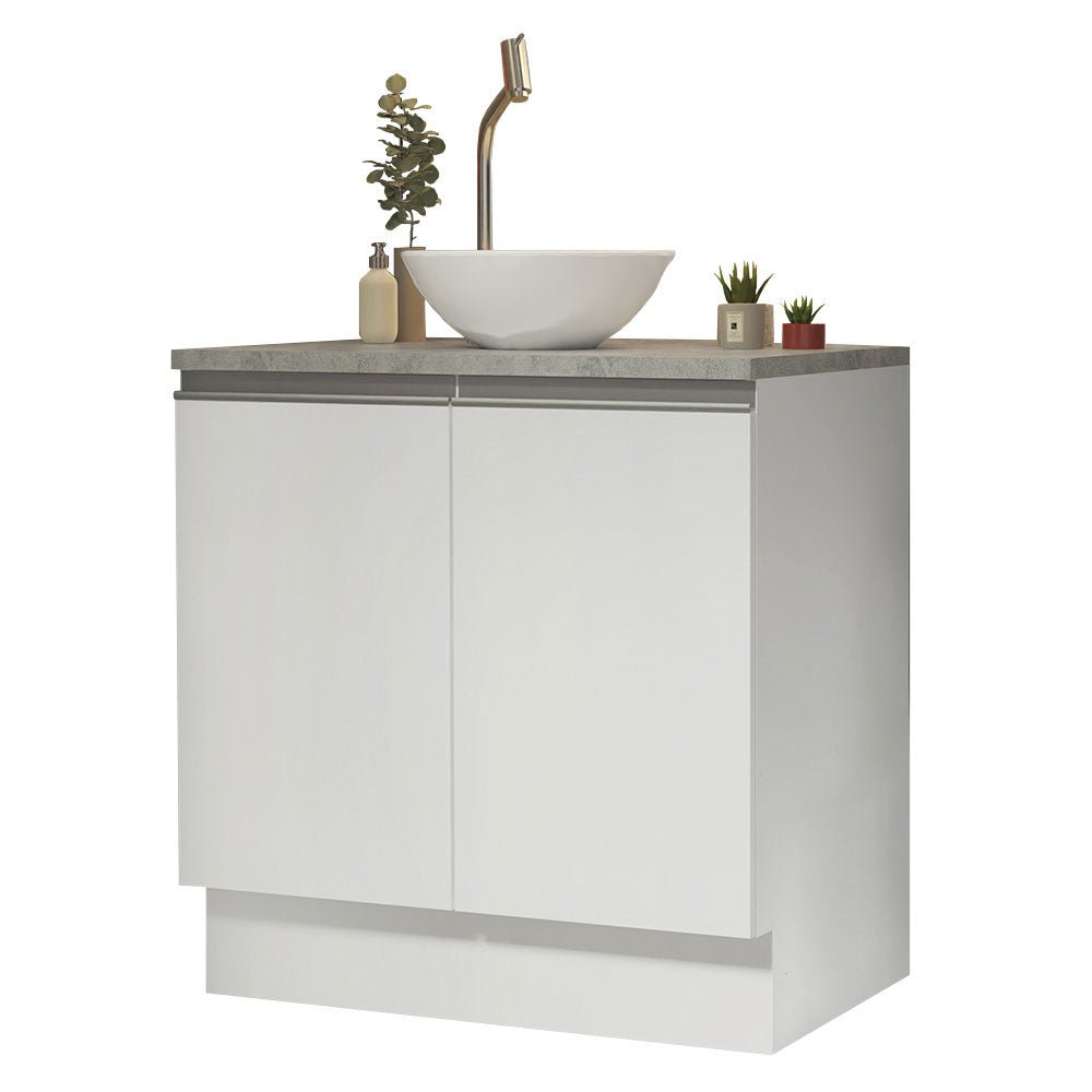 Mueble para Lavamanos Blanco 80x84cm Individual sin Lavamanos y sin Cajones - MUEBLES PARA LAVAMANOS | Bylmo