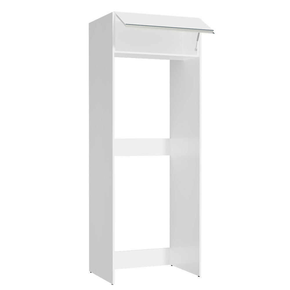 Mueble Auxiliar para Nevera Glamy Blanco 83x225cm con Dos Compartimientos - BARRAS Y MUEBLES AUXILIARES | Bylmo