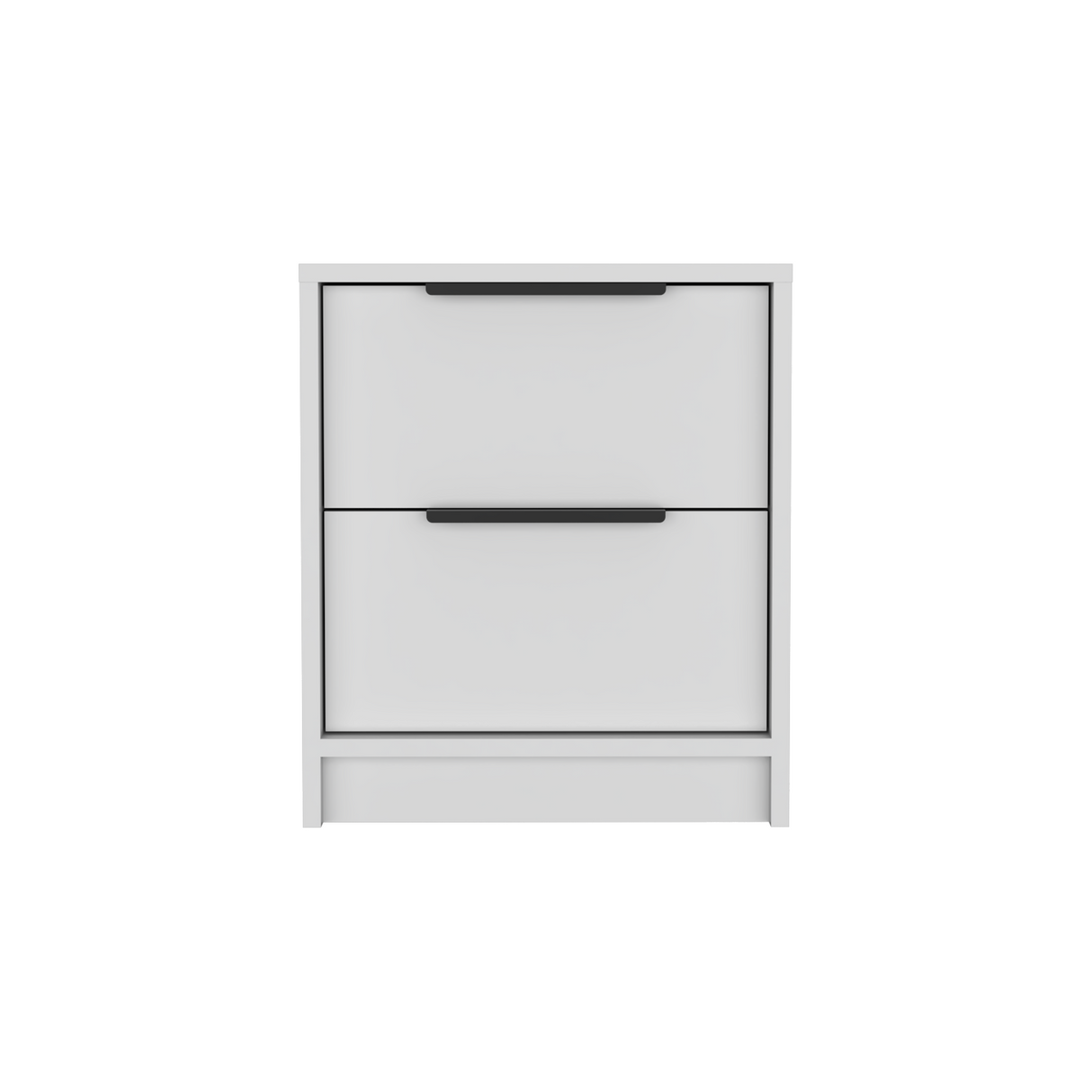 Mesa de Noche Kaia Blanco 41x48cm con Dos Cajones - MESAS DE NOCHE | Bylmo