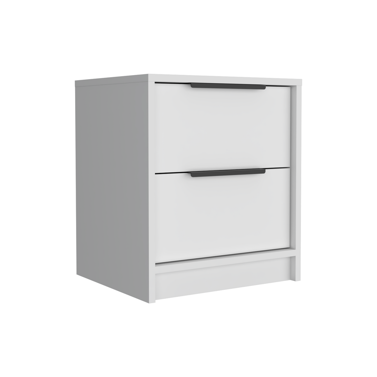 Mesa de Noche Kaia Blanco 41x48cm con Dos Cajones - MESAS DE NOCHE | Bylmo