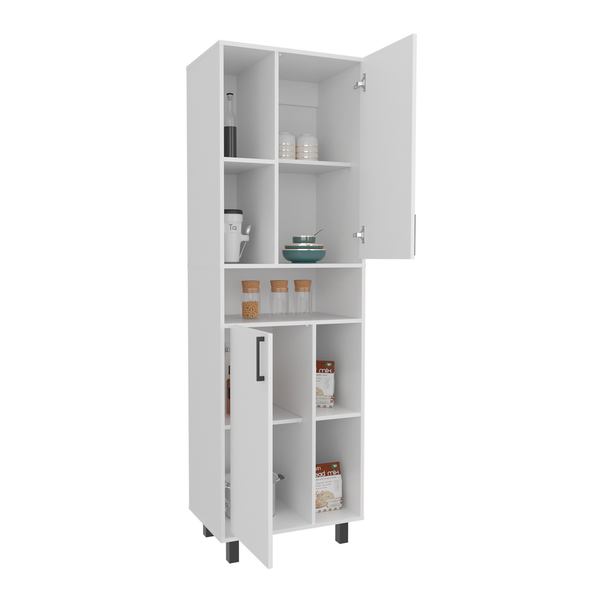 Alacena Bryce Blanco x39.6cm con Dos Puertas y con Patas - ALACENAS Y MUEBLES MICROONDAS | Bylmo
