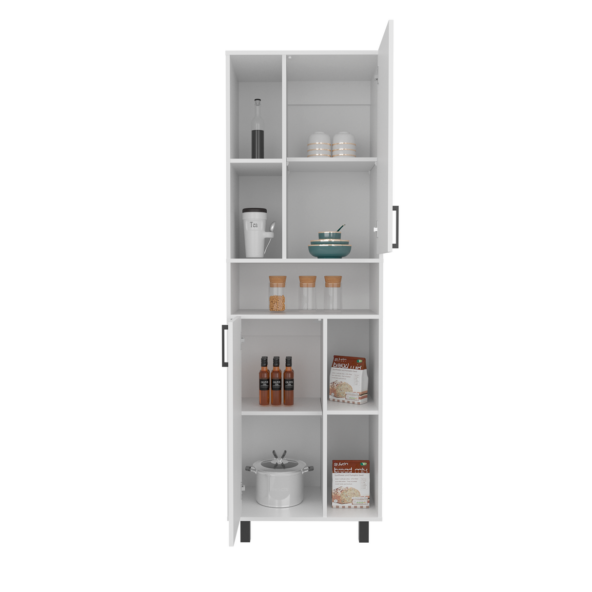 Alacena Bryce Blanco x39.6cm con Dos Puertas y con Patas - ALACENAS Y MUEBLES MICROONDAS | Bylmo