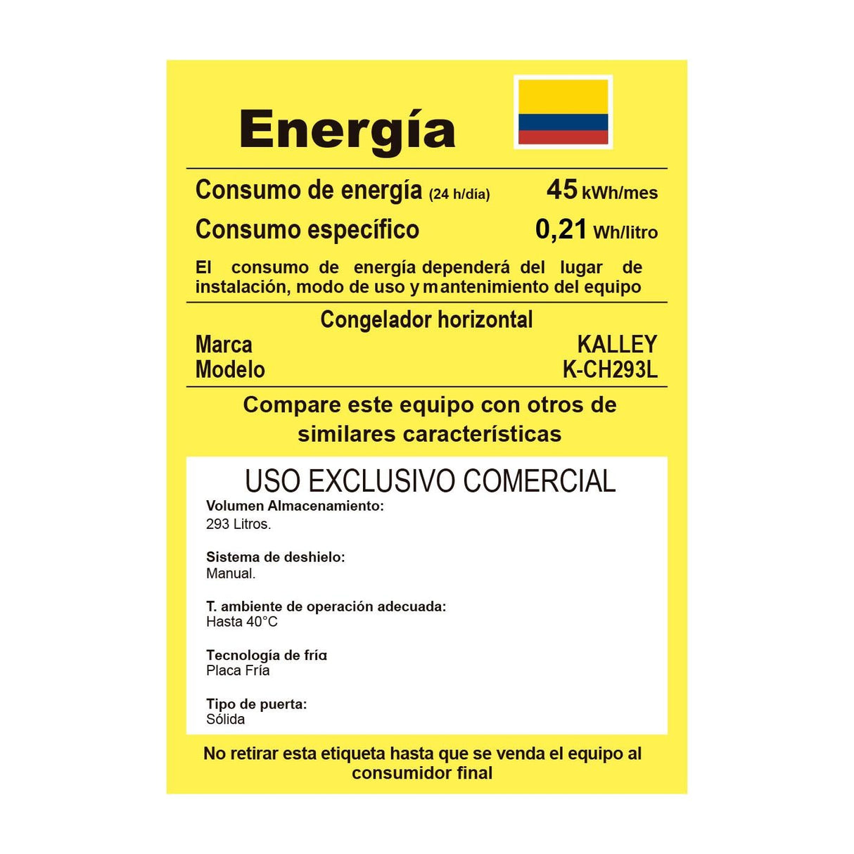 Congelador Blanco 106.5x84.4cm de 293 Litros con Iluminación Interna y con Un Compartimiento - CONGELADORES | Bylmo