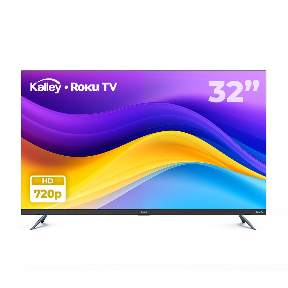 Combo Repisa para TV Glen Macadamia y Televisor Kalley Smart LED HD 32" Roku