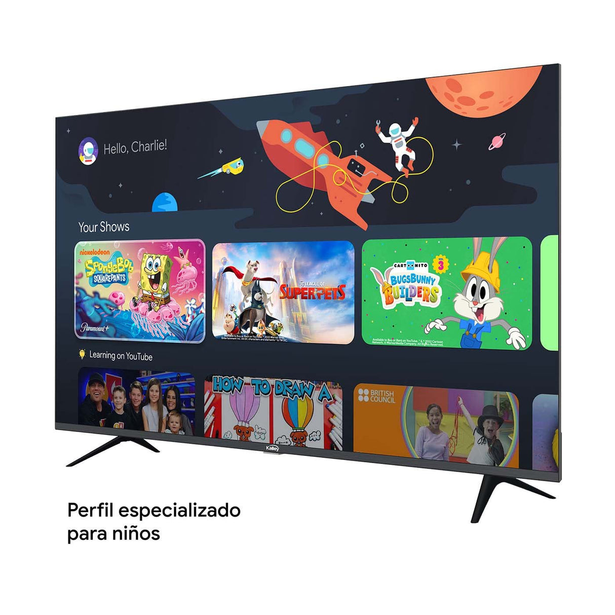 Televisor Kalley Smart LED 4K 55 Pulgadas Google Negro 135x83cm con Wifi Integrado y con Bluetooth - TELEVISORES | Bylmo